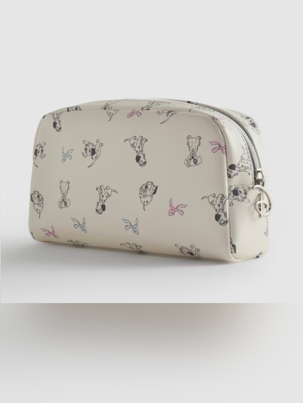 Disney 101 Dalmatians Cream Cosmetic Bag with Pink & Blue Bows - Picture 4 of 8
